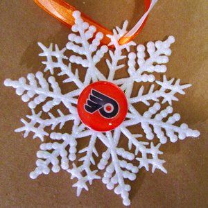 Philadelphia FLYERS Handmade Hockey Snowflake *NEW*